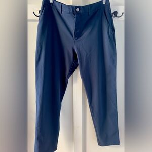 Lululemon ABC Classic-Fit 5 Pocket Stretchy Trousers Navy Blue Men's 33 LM5AQRS